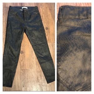 ZARA Grey / Olive Snakeskin Jeans!!! Size 24